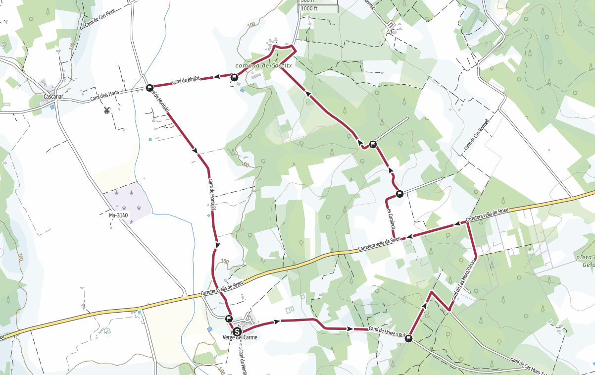 Mapa de la ruta Mapa de la ruta